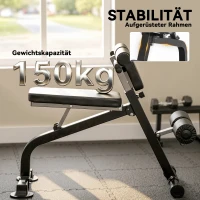 SPORTNOW Trainingsbank, Hantelbank, Fitnessbank, Stahlrahmen, Schwarz(m-6)