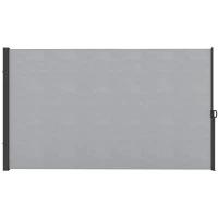 Outsunny Store latéral Brise-Vue paravent rétractable dim. 3L x 2H m alu. Polyester Anti-UV Haute densité 180 g/m² gris clair(m-18)