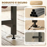 HOMCOM Mobile Bar, Mobile da Bar con Cassetto, Portabicchieri, Marrone Rustico(m-7)