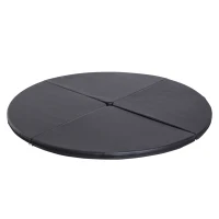 HOMCOM Pole-Dance-Matte, 5 cm dicke runde Kunststoff-Matte für Pole-Dance-Übungen, Gymnastik, Yoga, Schwarz(m-12)