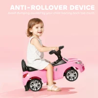 HOMCOM Ride on Car Baby Toddler Walker Foot to Floor Sliding Car Slider, Pink(m-5)