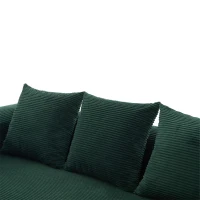 Cozy Compressible Folding Sofa with Detachable Metal Frame, Soft Modular Sectional Couch for Small Apartment, 110L x 33W x 33H cm, Emerald(m-11)