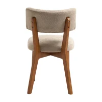 Stylish Mid-Century Dining Chairs with High-Density Foam, Comfortable Upholstered Side Chairs for Dining Room, 47L x 54.5W x 77H cm, Khaki(m-15)
