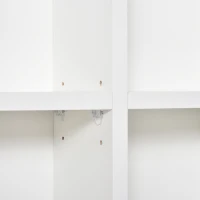 HOMCOM CD Storage Unit with Adjustable Shelves, 89 x 130.5 cm, White(m-8)