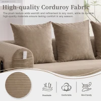 Cozy Compressible Folding Sofa with Detachable Metal Frame, Soft Modular Sectional Couch for Small Apartment, 110L x 33W x 33H cm, Khaki(m-8)