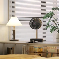 HOMCOM Ventilator, Klimaanlage mit ladbarem Akku, Fernbedienung, verstellbar, Schwarz(m-9)