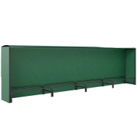 Outsunny Portalegna da 1m³ Regolabile con Telo Impermeabile in PE, in Metallo, 360x36x99cm, Nero e Verde Scuro(m-1)