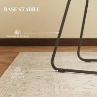 HOMCOM Set 2 Sedie da Pranzo Stile Boho da Interno in Rattan PE con Schienale Basso e Braccioli, Giallo(m-5)
