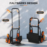 DURHAND Treppensteiger Sackkarre klappbar Transportkarre mit Stahlrahmen max. 120kg(m-4)