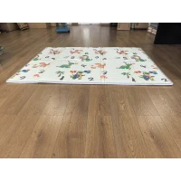 AIYAPLAY Mata do raczkowania składana, dwustronna, z motywem zwierząt, 200 x 150 cm, antypoślizgowa, wodoodporna, dla dzieci 0-3 lata(m-10)