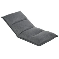 HOMCOM Fauteuil de sol paresseux dossier inclinable sur 5 positions - dim. L67 x P55 x H60 cm - gris(m-11)