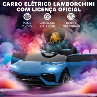 AIYAPLAY Carro Elétrico para Crianças 12V com Motor Duplo Rodas com Suspensão Faróis Música USB 101,5x49x43 cm Azul(m-4)