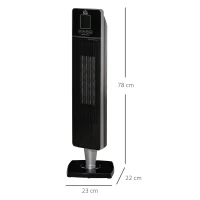 HOMCOM 31 Inch Space Heater, 1000W/2000W Ceramic Electric Heater and Fan, Overheating & Tip-Over Protection, 8H Timer, 60° Oscillation, Portable Heater for Home(m-3)
