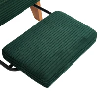 Cozy Reclining Accent Chair with Foldable Ottoman and Lumbar Pillow, Soft Adjustable Lounger for Living Room, 127L x 73W x 90H cm, Emerald(m-12)
