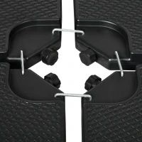 Outsunny Base para Chapéu de Sol de 4 Peças Suporte para Chapéu de Sol de HDPE Recarregável com Água 59 kg ou Areia 80 kg Preto(m-9)
