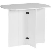 HOMCOM Tavolo da Pranzo Pieghevole Salvaspazio in Legno, 90x60x74cm, Bianco(m-10)