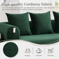 Cozy Compressible Folding Sofa with Detachable Metal Frame, Soft Modular Sectional Couch for Small Apartment, 110L x 33W x 33H cm, Emerald(m-8)