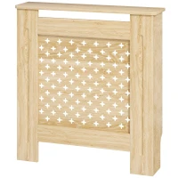 HOMCOM Cubreradiador de MDF Cubierta para Radiador para Salón Dormitorio Pasillo 78x19x82 cm Roble(m-11)