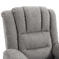 HOMCOM Oversized Riser Recliner Chair with Massage and Heat, Power Lift Recliner for Elderly with Wide Seat and Back, Grey(m-10)