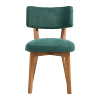 Stylish Mid-Century Dining Chairs with Ergonomic Backrest, Comfortable Upholstered Side Chairs for Dining Room, 47L x 54.5W x 77H cm, Green(m-2)