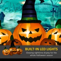 Outsunny 6ft Inflatable Halloween Large Pumpkin in Hat with Four Small Pumpkins, Blow-Up Outdoor LED Display for Lawn, Garden, Party(m-5)