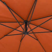 Outsunny 3 m Overhanging Cantilever Parasol, with Cross Base - Orange(m-11)