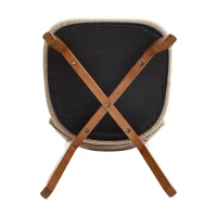 Stylish Mid-Century Dining Chairs with High-Density Foam, Comfortable Upholstered Side Chairs for Dining Room, 47L x 54.5W x 77H cm, Khaki(m-11)