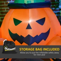 Outsunny 6ft Inflatable Halloween Large Pumpkin in Hat with Four Small Pumpkins, Blow-Up Outdoor LED Display for Lawn, Garden, Party(m-8)