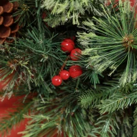 HOMCOM 60" Cone and Berry Christmas Wreath, with LED Lights(m-9)