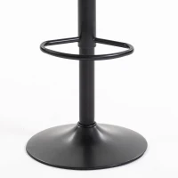 HOMCOM Lote de 2 Taburetes de Bar Regulables 62-83 cm Giratorios 360° con Respaldo y Reposapiés Gris(m-9)