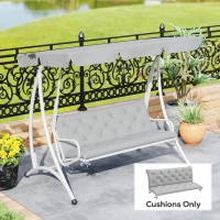 Outsunny Three-Seater Bench Cushion - Light Grey(m-10)
