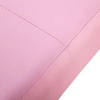 HOMCOM Canapé et Pouf Design Contemporain pour Enfants à partir de 3 Ans Rose(m-9)
