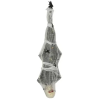 HOMCOM Halloween-Mumie, Halloween-Dekoration, Soundfunktion, mit Bewegungssensor und LED-Lichtern, 60 cm x 16 cm x 170 cm(m-11)