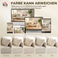 HOMCOM Beiges 3-Sitzer-Sofa mit Raindrop-Samtbezug, tiefem Sitz, Federkissen, breiten Armlehnen und 4 Kissen(m-7)