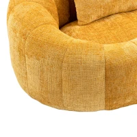 Cozy Oversized Bean Bag Sofa with 2 Matching Pillows, Soft 2-Seat Sectional Couch for Living Room and Bedroom, 145L x 95W x 63H cm, Yellow(m-11)