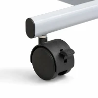 HOMCOM Mesa Auxiliar de Altura Regulable con 4 Ruedas en Madera y Metal 60x40x72-93,5 cm Roble(m-8)