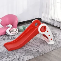HOMCOM Toboggan Enfant Pliable pour Usage intérieur et extérieur 3 à 6 Ans 120 x 50 x 56 cm HDPE Rouge(m-10)