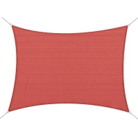 Outsunny Voile d'ombrage rectangulaire 4x6m toile ombrage extérieur protection anti-UV 185g/m² HDPE, pour jardin terrasse patio piscine balcon, brique terracotta(m-12)