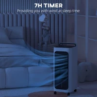HOMCOM Three-Cool Air Conditioner, with Ice Pack and Remote - White(m-8)