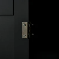 HOMCOM Carrello da Cucina in Legno con 2 Cassetti, Armadietto 3 Ante e 4 Ruote, 121x46x91cm, Nero(m-8)