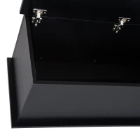 HOMCOM Baú de Armazenamento de Madeira Banco de Armazenamento para Dormitório Sala de Estar Carga Máxima 60kg 100x40x40 cm Preto(m-6)