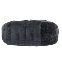 Cozy Oversized Bean Bag Sofa with 2 Matching Pillows, Soft 2-Seat Sectional Couch for Living Room and Bedroom, 145L x 95W x 63H cm, Black(m-14)
