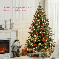 HOMCOM 6ft White Light Artificial Christmas Tree(m-4)