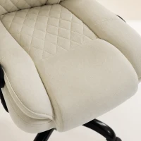 HOMCOM Office Chair, Ergonomic Desk Chair with Flip-up Armrest, Pocket Springs, Swivel Wheels, Adjustable Height, Beige(m-11)