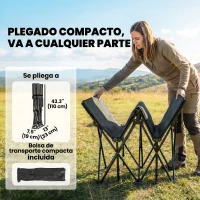 Outsunny Cama Plegable Camping con Colchón Extraíble de Tela Oxford 600D con Reposacabezas y Bolsa Carga 200 kg Negro(m-7)