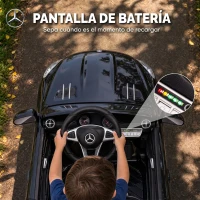 AIYAPLAY Coche Eléctrico para Niños Mercedes-Benz SL500 12V con Mando a Distancia 2,4G 2 Motores Suspensión Arranque Suave Negro(m-11)