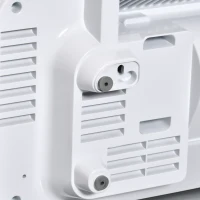 HOMCOM Stufa Elettrica da Parete con Telecomando, Temperatura Regolabile e Timer 12 Ore, Potenza 1000W/2000W, 56x11.5x18.5cm, Bianco(m-9)