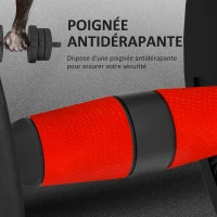 HOMCOM Ensemble d'haltères Courtes Total 20 Kg 2 en 1 poids réglable Barres incluses - entraînement Musculaire & haltérophilie(m-5)