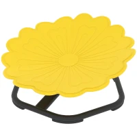 AIYAPLAY Flower-Shaped Sensory Spinning Chair with Non-Slip Base for Balance/Coordination, Yellow(m-11)