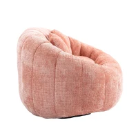 Cozy Oversized Bean Bag Sofa with 2 Matching Pillows, Soft 2-Seat Sectional Couch for Living Room and Bedroom, 145L x 95W x 63H cm, Pink(m-12)